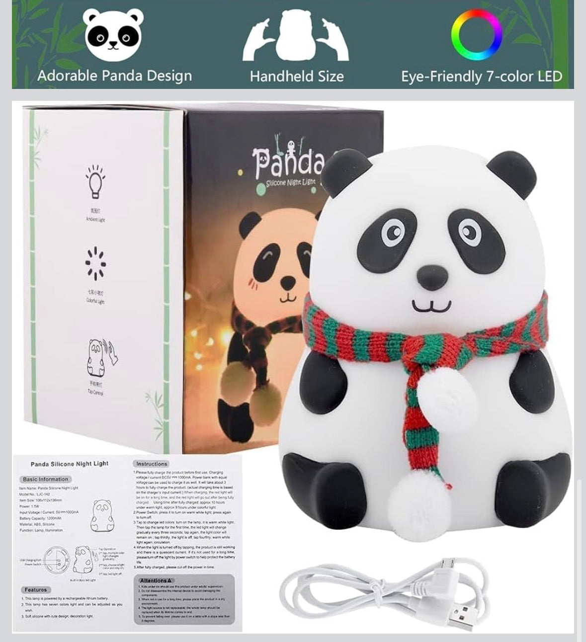PANDA SILICONE NIGHT LIGHT