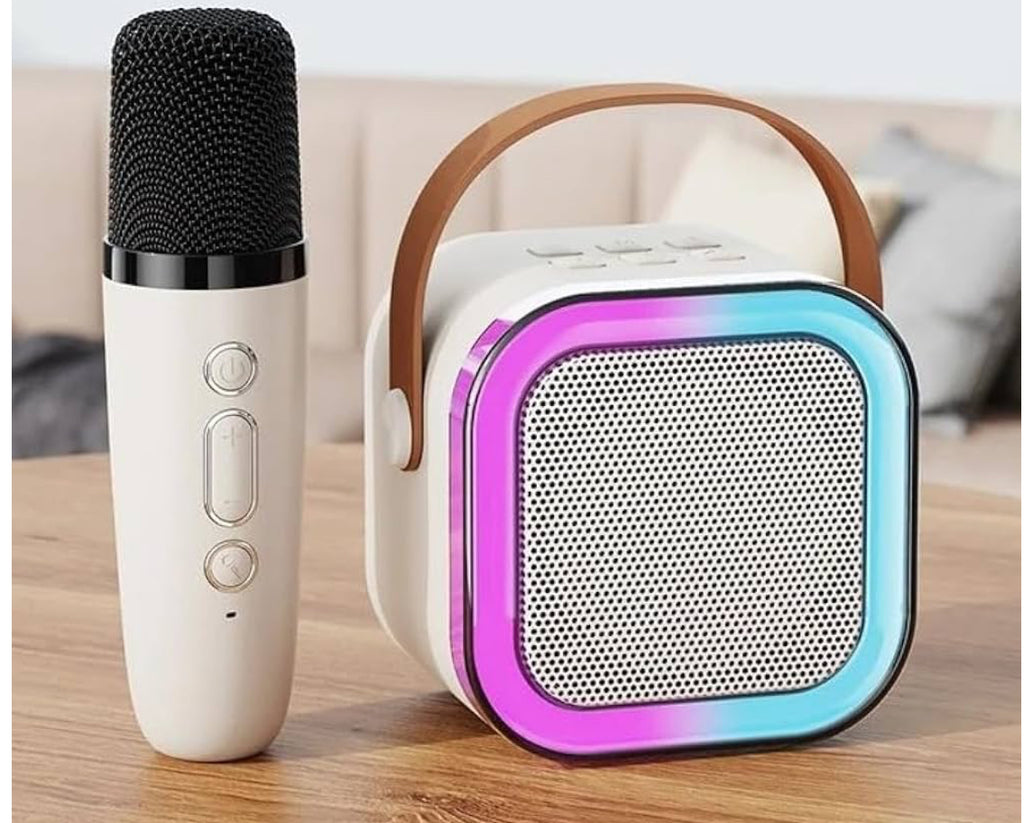 Colourful karaoke sound system