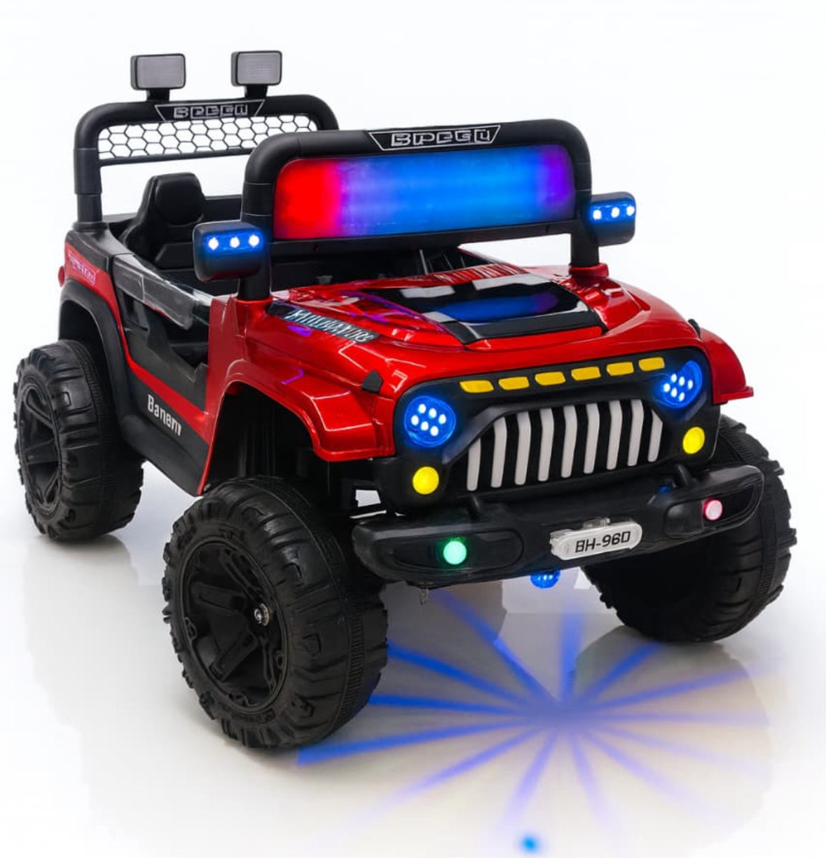 Red Thar Ride-On Jeep for Kids | 12V Battery | Remote + Self Drive | Up to 6 Years | Real Gift & Toys