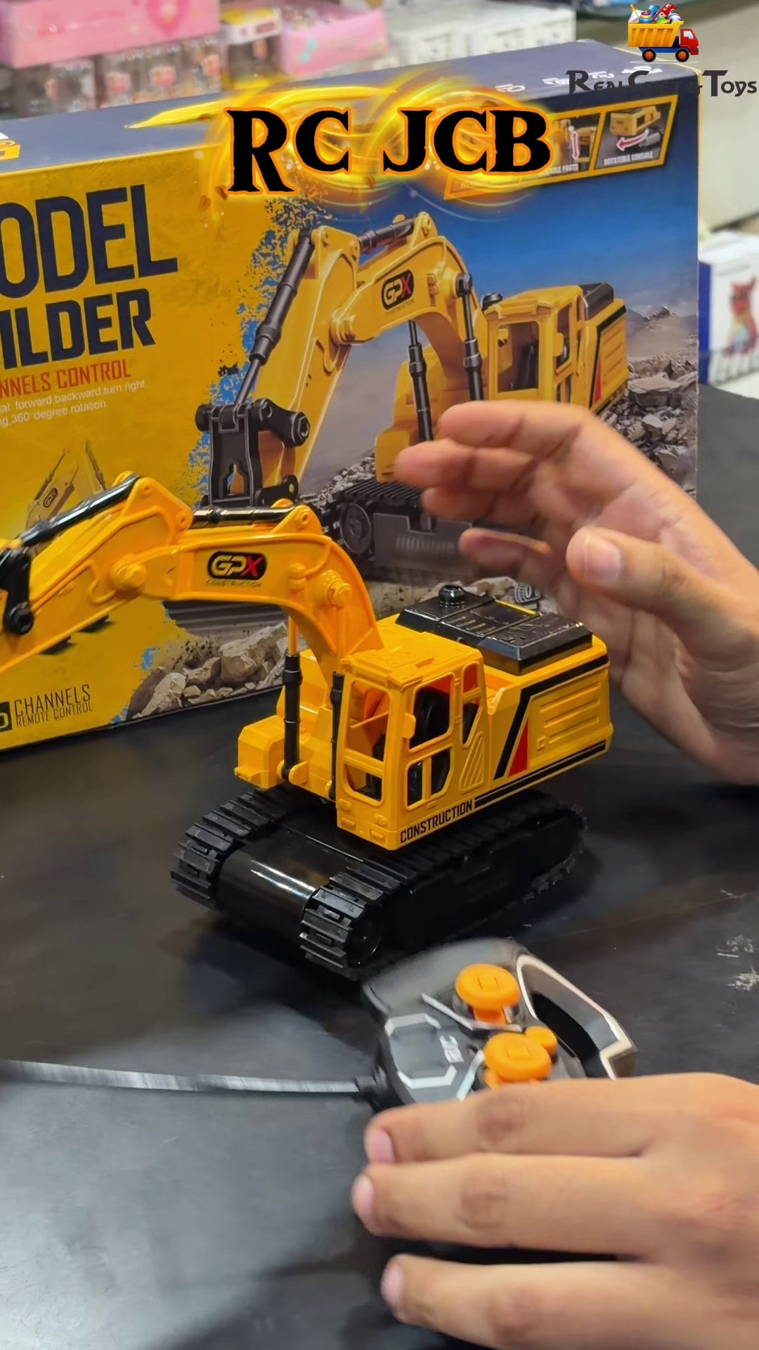 RC JCB Excavator - Model Builder 5 Channel Remote Control | 360° Cabin Rotation Manual