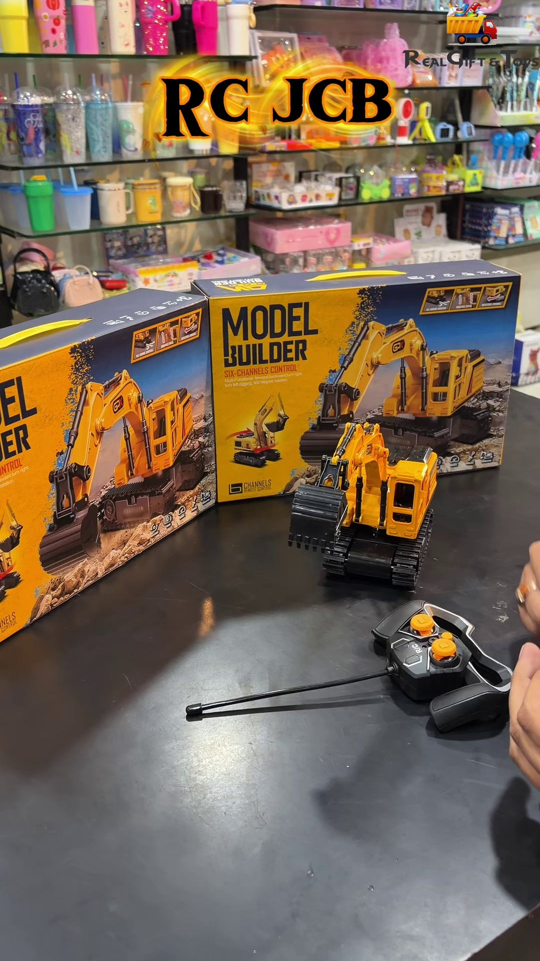 RC JCB Excavator - Model Builder 5 Channel Remote Control | 360° Cabin Rotation Manual