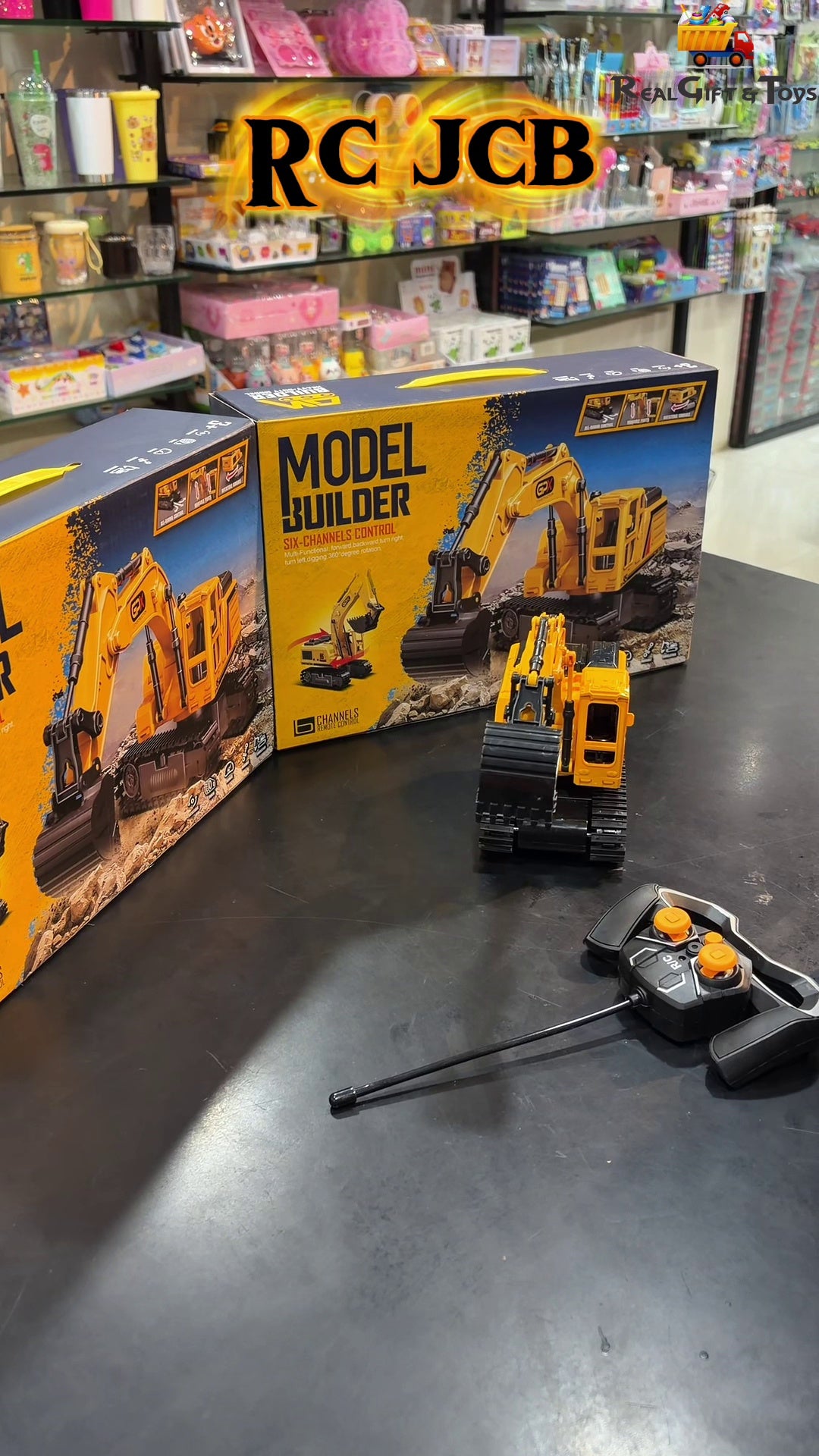 RC JCB Excavator - Model Builder 5 Channel Remote Control | 360° Cabin Rotation Manual