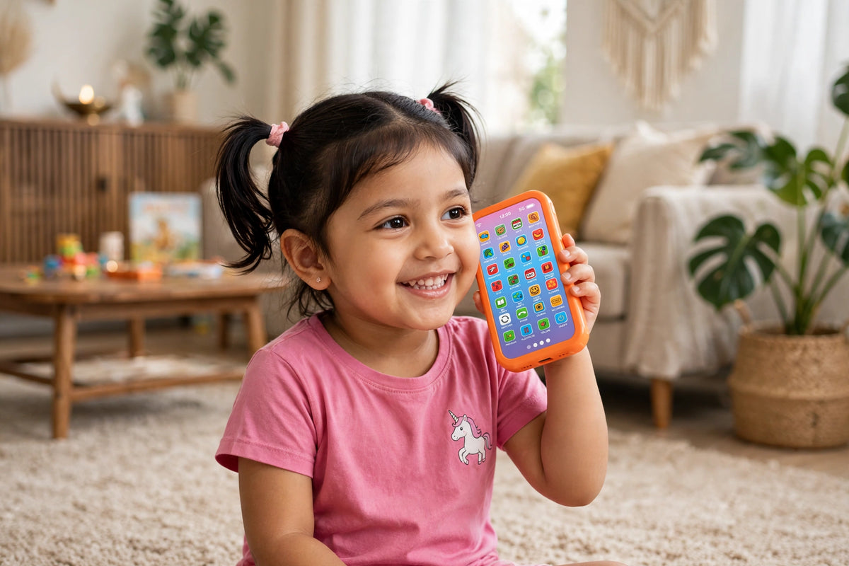 Edu Phone - India's First Multi-Language Educational Toy Phone | 10 Languages 28 Functions | 2 in 1 Camera Sound with Flash | Learning Toy for Kids 2+ Years